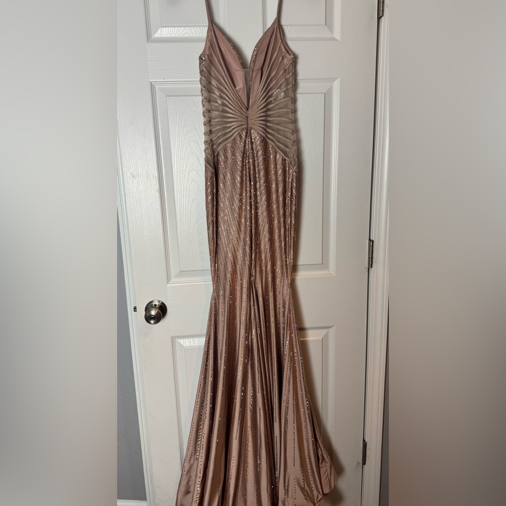 Gorgeous beaded rose gold gown. - Picture 7 of 7